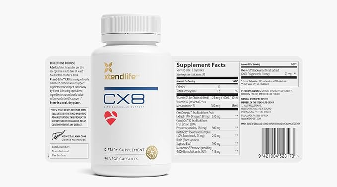 Xtendlife CX8 Heart Health Supplement